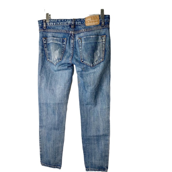 ONE TEASPOON Trashed Freebirds in Cobain Distressed Zip
Ankle Jeans size 26 - Picture 9 of 16